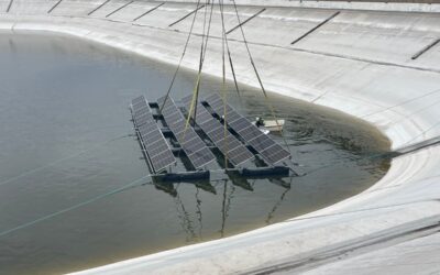 El Cabildo coloca las primeras placas fotovoltaicas flotantes de Canarias en las balsas de BALTEN